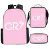Football Schoolbag Three-Piece Backpack Pencil Bag Satchel Package Primary And Secondary School Students Schoolbag