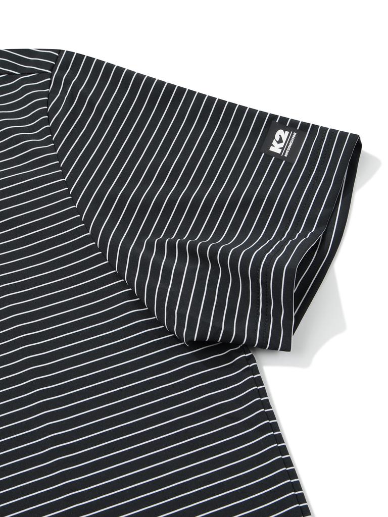 K2 Boost_Stripe Short Sleeve Polo Shirt_Cinder