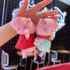 Plyšová klíčenka Peppa Pig s krátkým plyšovým materiálem pro dětský dárek a párty výslužku