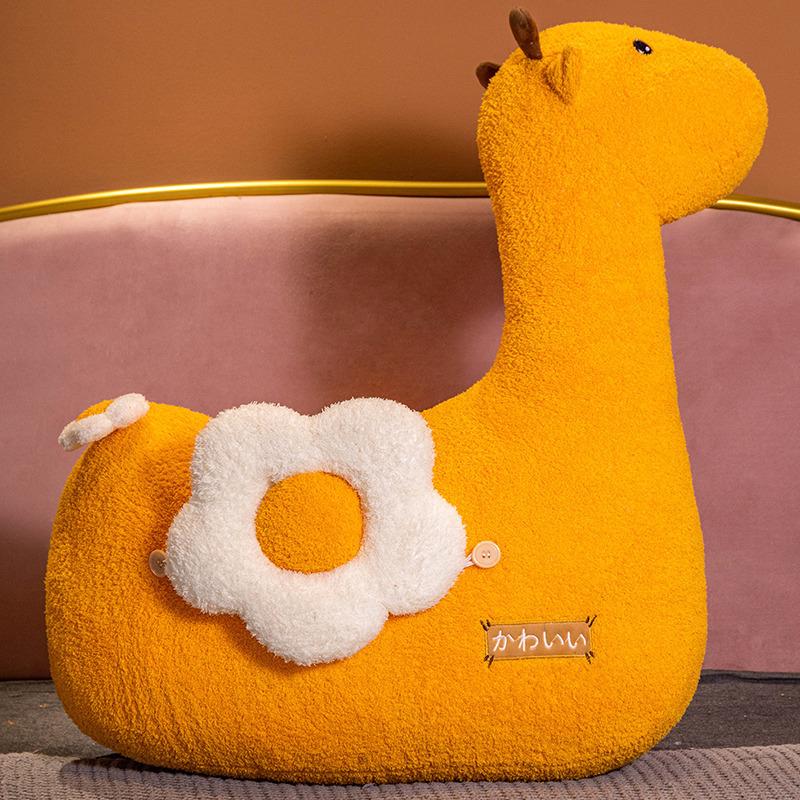 

Милая маленькая утка, студенческий обеденный перерыв, лось, большой гусь, подушка, треугольная подушка, короткая плюшевая игрушка 35*26cm