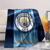 Custom Name Manchester City2 Flannel Blanket, High quality Comfortable for All Seasons, Home Decor, Warmth and Comfort