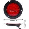 LIGBT 4Pcs 4 Inch Red Led Round Trailer Tail Lights 16 LED 4" Led Trailer Stop Brake Turn Tail Lights Waterproof Led Trailer Light For Truck Boat RV