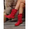 Hehe Stivali Capispalla Donna Estate Moda Europea Casual Multi-Abbinabili Stivali alla Moda Tacco Spesso Stivale Singolo