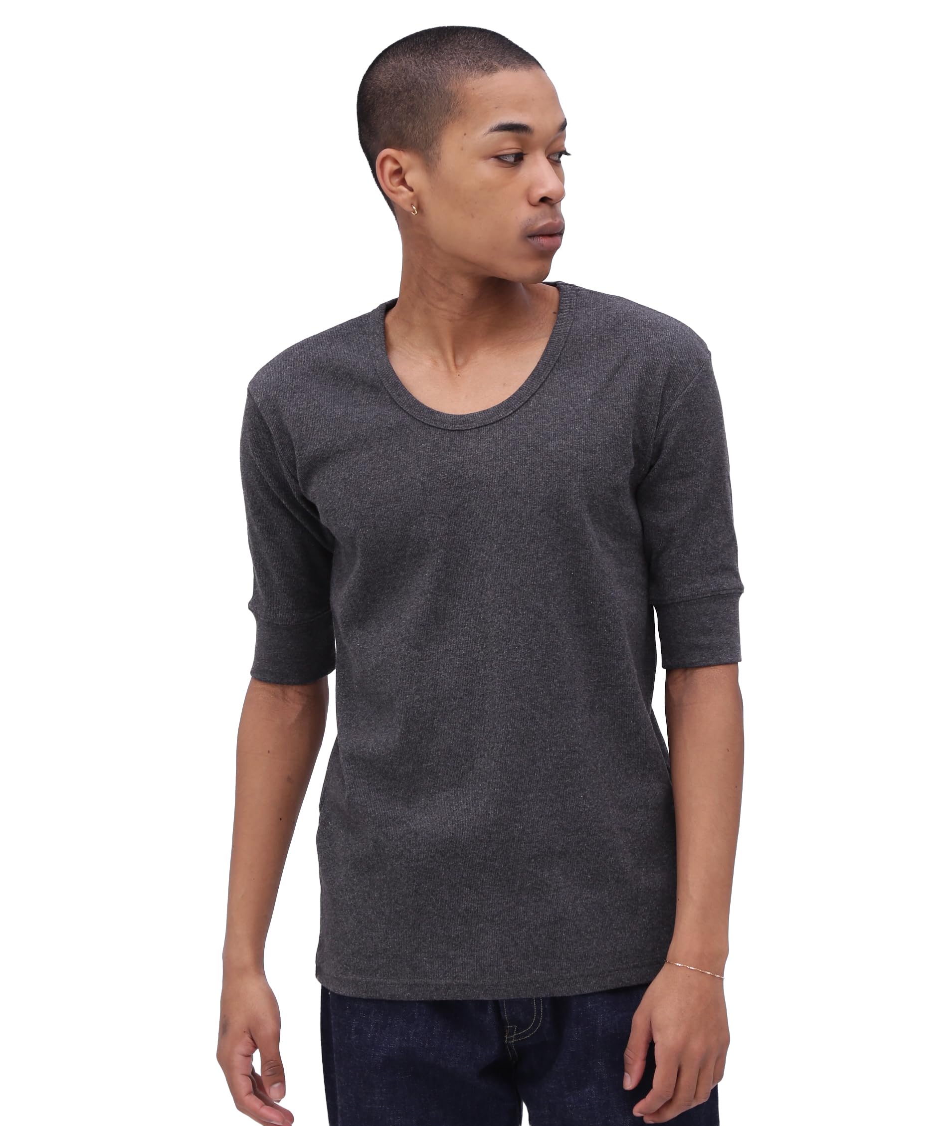 

AVIREX DAILY RIB HALFSLEEVE TEE 6143508 men s M charcoal
