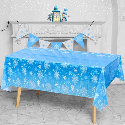274*137cm Weihnachtstischdecke Schneeflocken Weihnachtsdekorationen für Zuhause Navidad Noel Neujahrsgeschenke Esstischdecke
