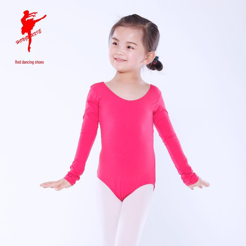 Dětský gymnastický a baletní cvičební dres s dlouhým rukávem