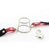 Leather & Iron Ring Gag: Double Metal Ring Mouth Plug for Men & Women, SM Erotic Toy