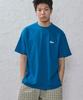 CAMEL WORK Flag Logo Short Sleeve T-Shirt (Blue Green)