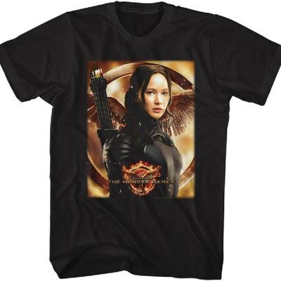 Igrzyska Śmierci - Męska Koszulka z Krótkim Rękawem Katniss Kosogłos Bg