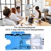 ECG Ruler Transparent Plastic Card with Measurement Scales for Heart Rate Axis PR QRS QT Interval Analysis and Morphology Assessment with Storage Box