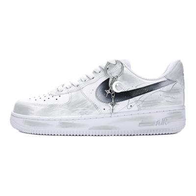 Air Force 1 Antiscivolo, Resistenti all'Abrasione, Leggere Basse Scarpe da Skateboard Uomo Nero Bianco CW2288-111(Team18-)