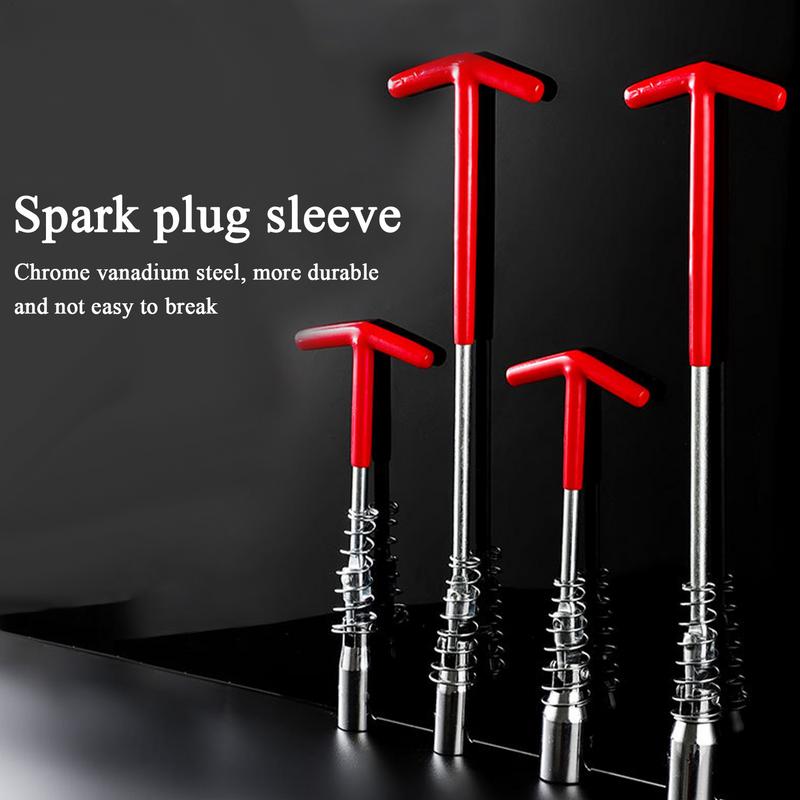 Spark Plug Removal Tool T-Handle Spark Plug Wrench Non-Slip Handle Alloy Replacement Remover Engine Equipment For Vehicle Car