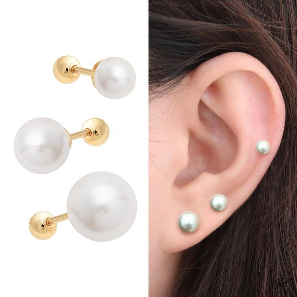14K Basic Pearl Gold Needle Piercing (S9047794)