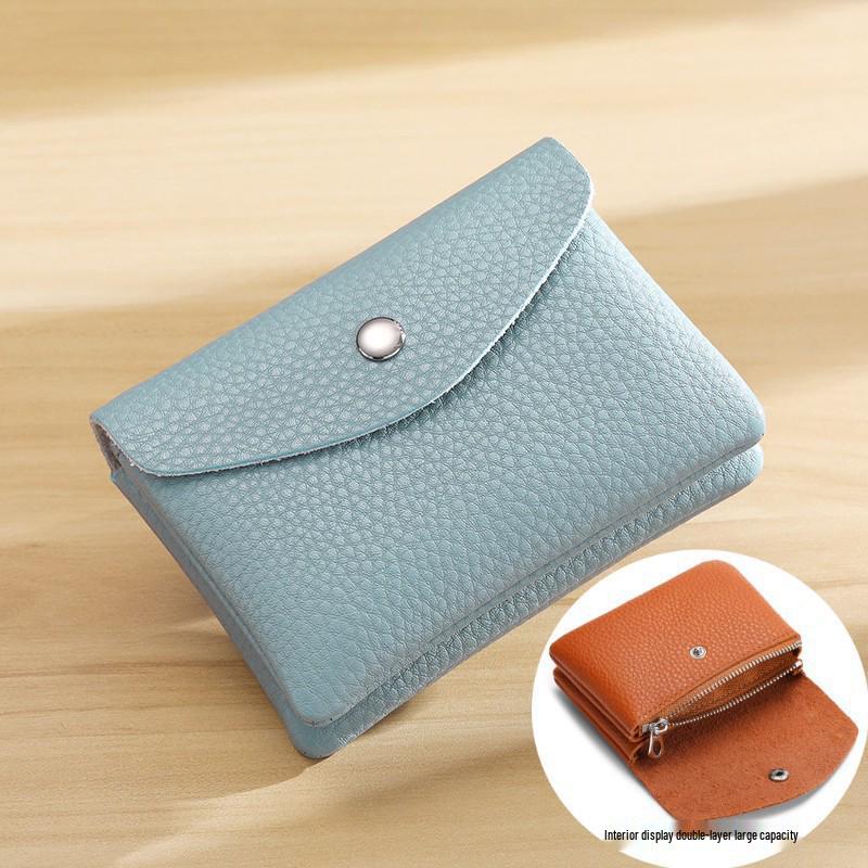 Women's Large Capacity Soft Leather Coin Purse Wallet with Multifunctional Card Holder for Small Accessories