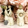 Yousheng Mother Daughter Figurine, Hand-Carved Resin Memorial Statue, Mom Birthday Gift from Daughter, Sentimental Birthday Gift for Mother, Sculpture