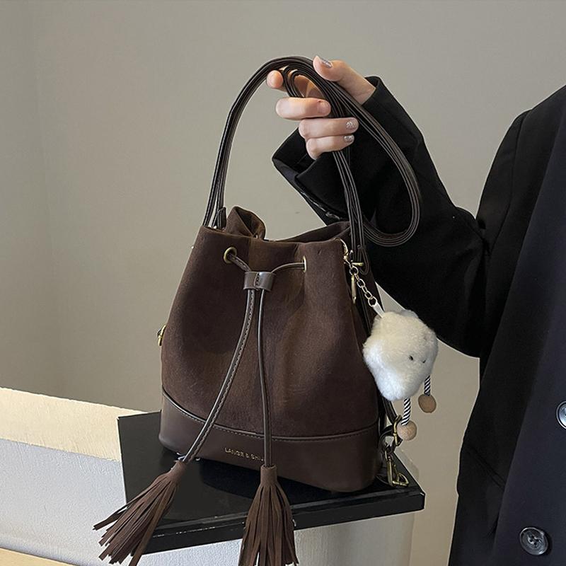 Damenrucksack mit großem Fassungsvermögen Herbst und Winter PU-Leder Bucket Bag Beliebte vielseitige Schulter-Umhängetasche für Damen ARI