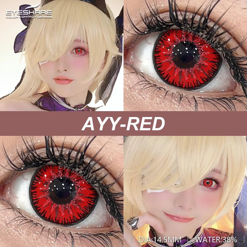 Eyeshare 1 para kolorowych soczewek kontaktowych do cosplayu dla oczu Anime Cosplay Softlens Y2K Koreańskie soczewki do makijażu oczu