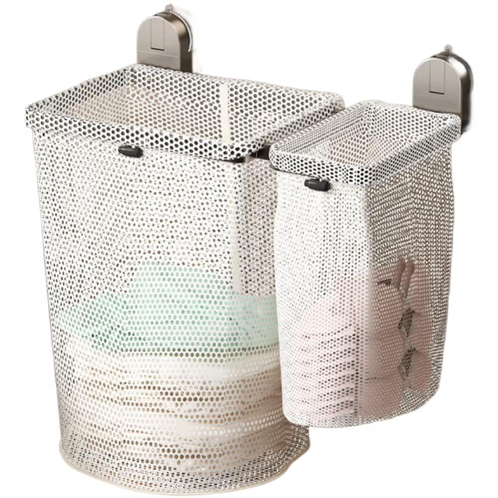 Breathable Design Hanging Laundry Basket Mesh Material Laundry Sorter  Bathroom Storage