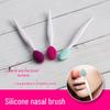Silicone Nasal Brush: Long Handle Blackhead & Pore Cleaner, Multifunctional Makeup Tool