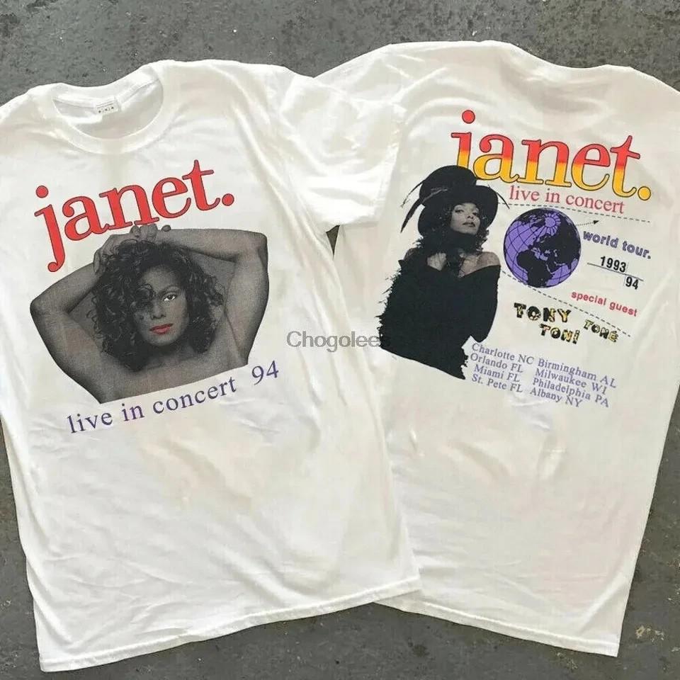 Vintage 1993 1994 Janet Jackson Live In Concert World Tour T Shirt Janet Jackson XXXXL