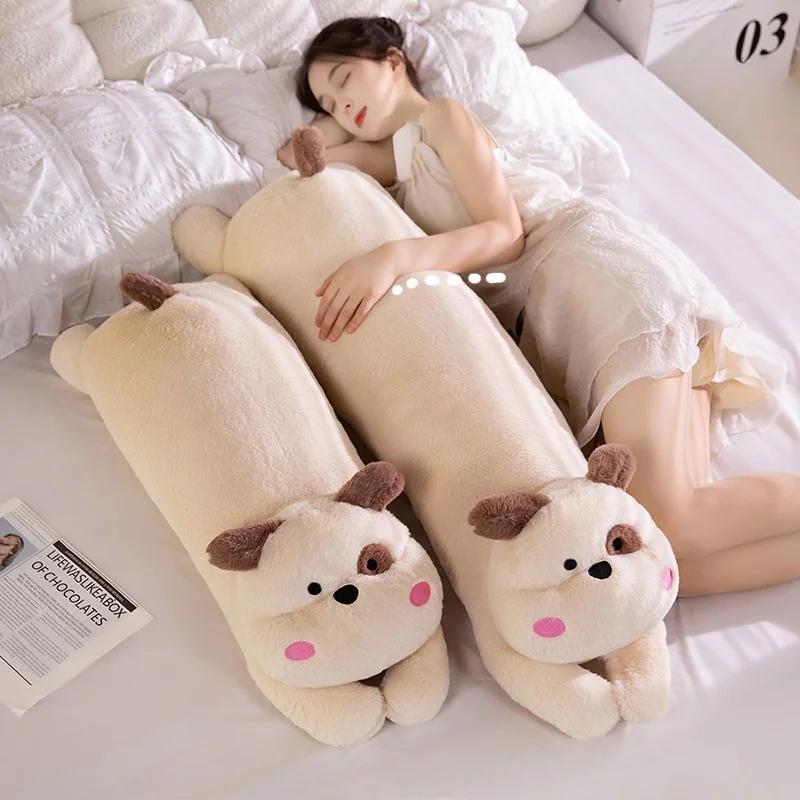 Rabbit Dog Cat Shape Plush Pillow Lifelike Stuffed Throw Cushion for Sofa Chair Home Decoration Long Pillow Gift Decor