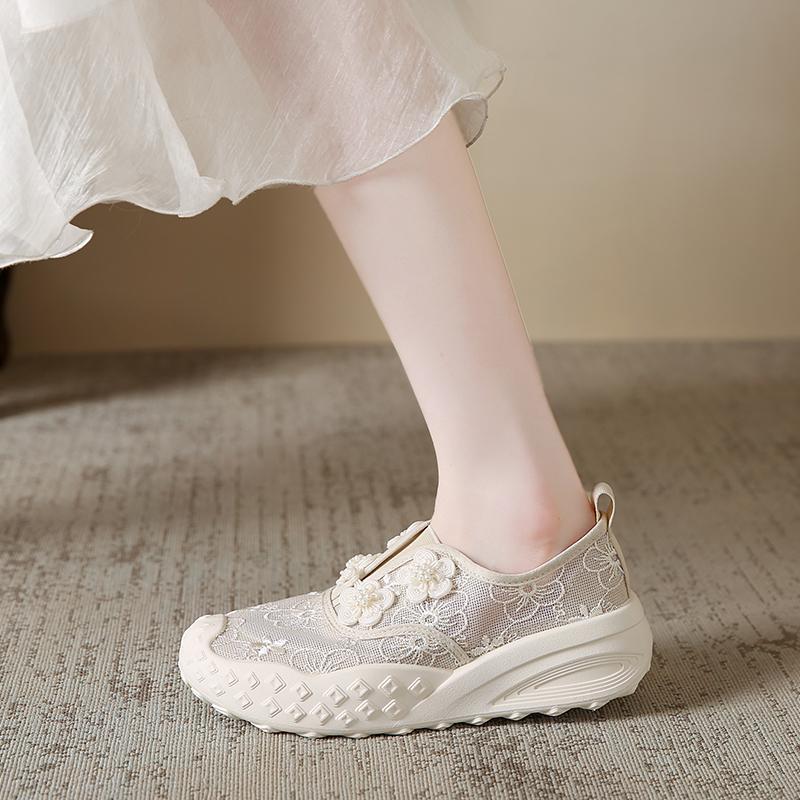 CRLAYDK Women's Lace Loafers Driving Moccasins Casual Slip On Comfort Ladies Lightweight Sneakers Walking Flats Work Shoes