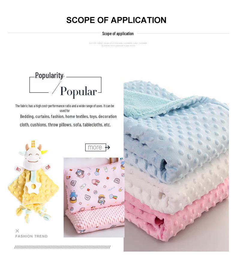 Spot Doudou Velvet Infant Sheet: Crystal Soft Bubble Velvet Fabric, Multiple Widths, Comforting Fit, Doudou Blanket Material