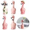 Artificial Flower Arrangement Vase Cute Resin Flamingo Decorative Vase, Pink Holder Figurine, Animal Shape Tabletop Ornament for Dried Flowers,
