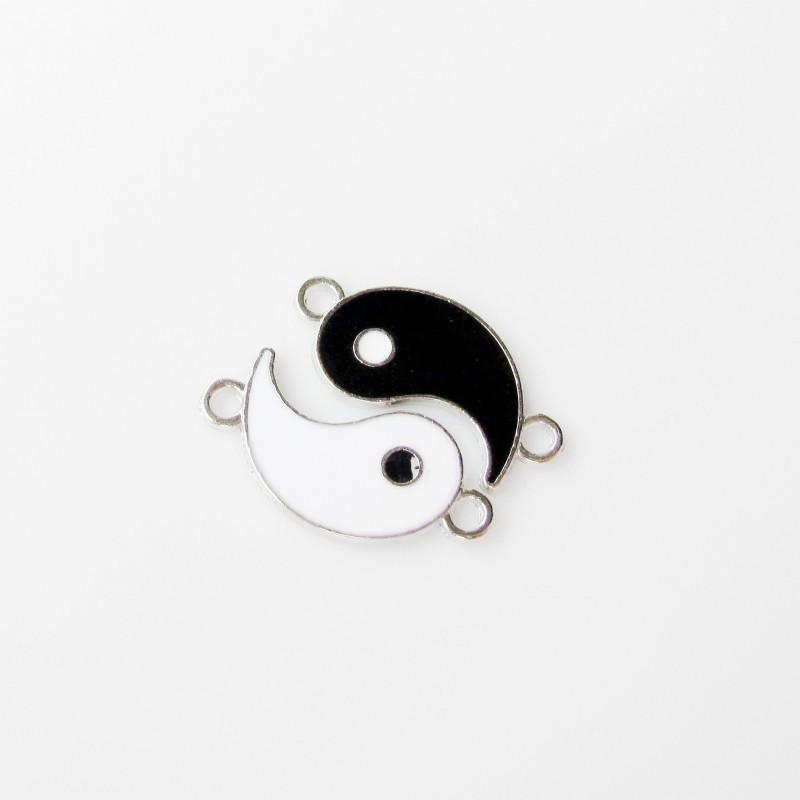 

10pcs/pack Tai Chi Yin Yang Bagua Pendant Accessories For Jewelry Making Black White Double Hang Beads For DIY Bracelet Necklace