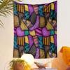 Colorful Patchwork Quilt Pattern Patterned Tapestry Decorative Wall Hanging, Home Bedroom Living Room Decor