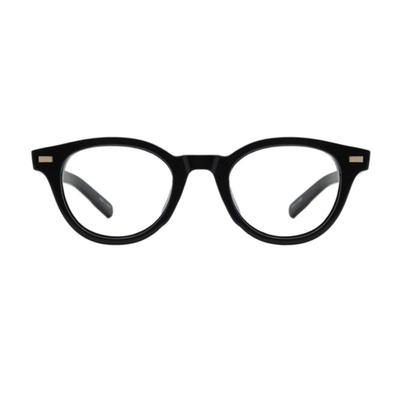 Oart Wilde BLACK Round Blue Light Blocking Horn-Rimmed Glasses