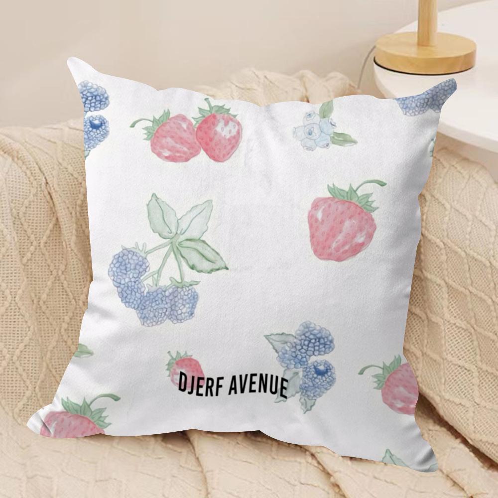 Summer Berries D-Djerf Avenue Cushion Cover Soft Plush Double-Sided Pillow Cover Cozy Sofa Cushion Case Living Room Home Gift