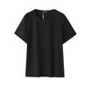 Deformation Strategy Plus Size Women's Loose Solid Color Slimming T-shirt - Short Sleeve Spring/Summer Top
