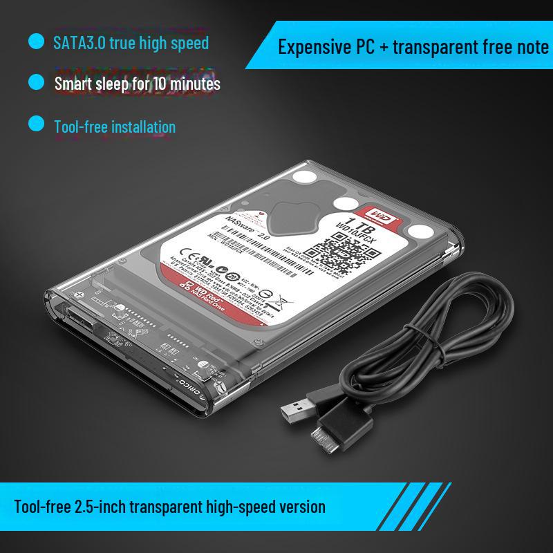 

Orico 2139U3 Внешний корпус для жесткого диска USB 3.0 для SSD и ноутбуков прозрачный
