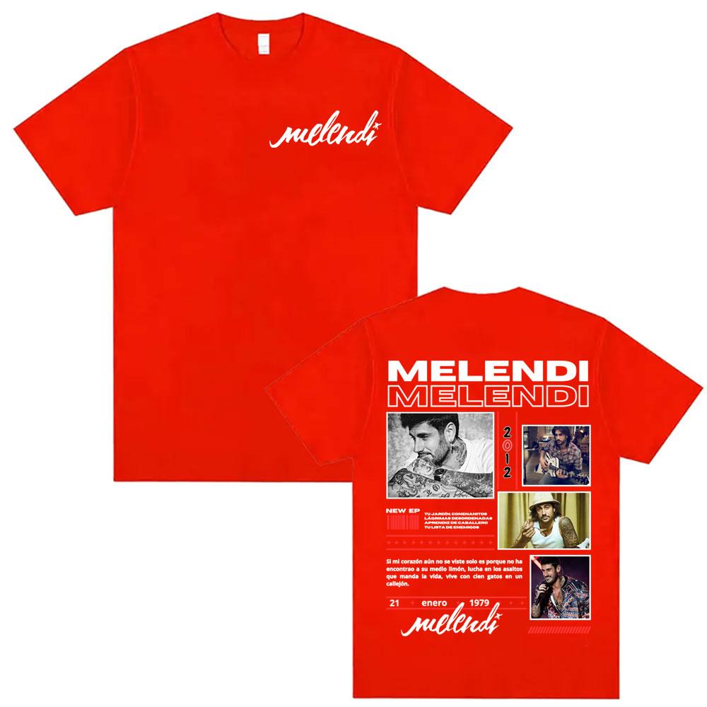 

2025 Summer Rapper Melendi Album Tour Graphic T Shirt Unisexs Women Harajuku Gothic High Street 100 Pure Cotton Printed Tshirt S