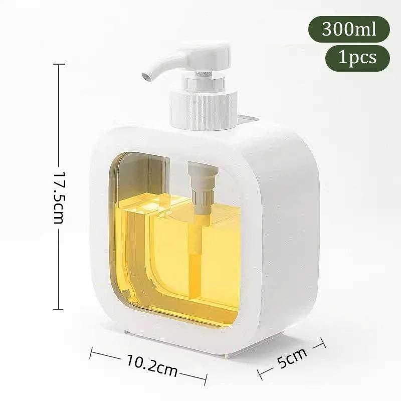 Bathroom Soap Dispenser 300/500ml Transparent Dispensing Bottle Refillable Lotion Portable Travel Dispenser Bath Pump Bottle