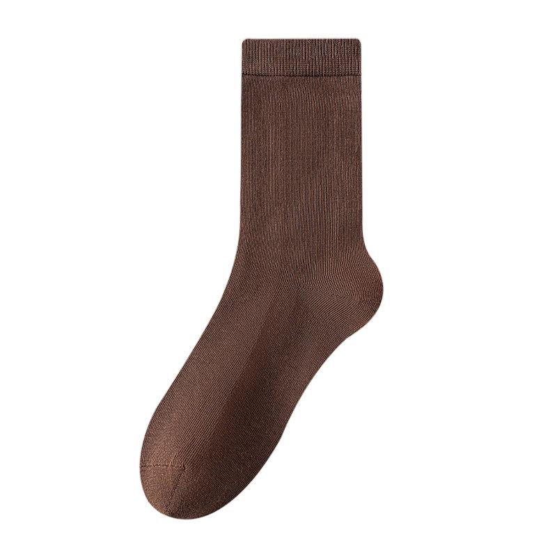 Female Spring and Autumn Anti Pilling Boneless Essential Oil Deodorizing Moon Seed Tube Cotton Socks