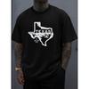 Europäische Größen Texas Pride Lone Star T-Shirt Herren Grafik-T-Shirts Schwarz Kurz Limitierte Auflage Stilvolle Sommeroberbekleidung