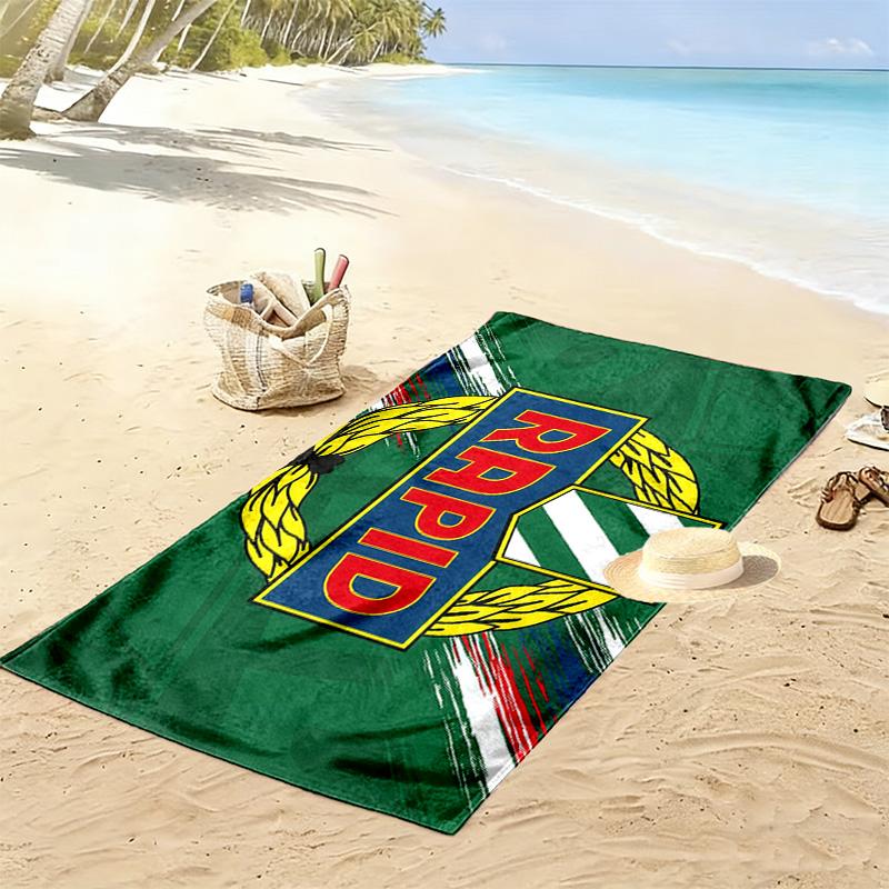 Rapid Vienna Print Beach Towel, Large Soft Quick Dry Towel for Beach Camping Swimming