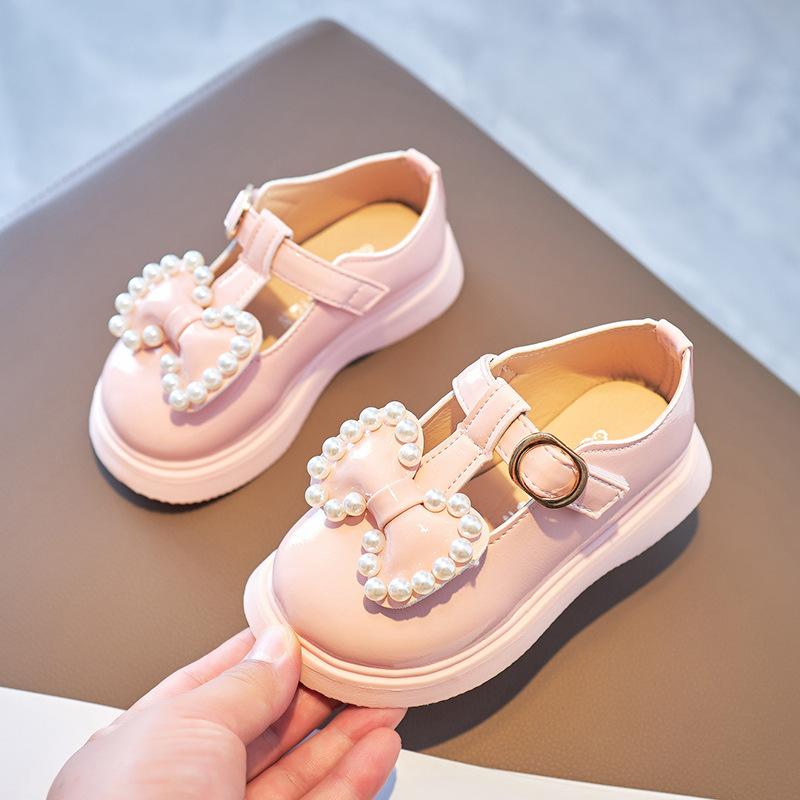 

Детская обувь для школьников, повседневная, универсальная, кожаная обувь, нескользящая, мягкая подошва, вечерние платья, милые туфли для девочек-принцесс Zapatos Niña 21insole13.5cm