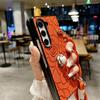 Crossbody kožené kvetinové puzdro na telefón pre Samsung Galaxy Z Fold 6 5 4 3 Fold6 Fold5 Fold4 Fold3 5G Hard Shell Shockproof Cover
