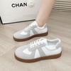 Dexun flacher Boden 2025 Herbst Explosion lässige Forrest Gump Schuhe vielseitig neu retro kleine weiße Schuhe Sportschuhe Damen weiß