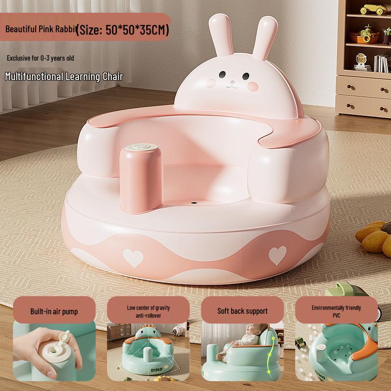 Cartoon Baby Inflatable Portable Training Seat - Anti-Fall Thickened Sofa