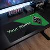 Tappetino per Mouse Grande Personalizzato Borussia Mönchengladbach, Stampa Testo Nome Personalizzato, Tappetino da Scrivania Antiscivolo con Logo Calcio, Regalo per Gamer