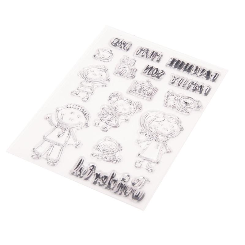 Buy Boy Girl Silicone Clear Seal Stamp DIY Scrapbooking Embossing Photo ...