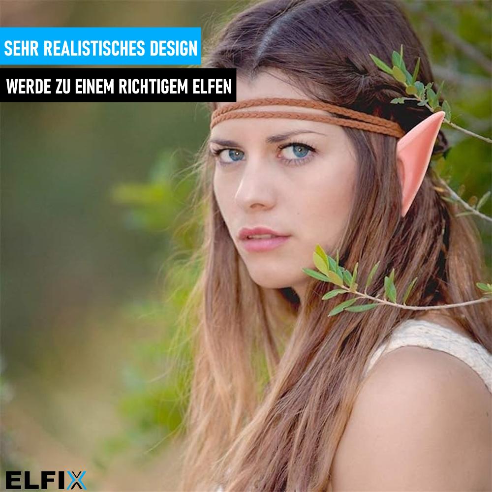ELFIX Elf Ears Halloween Latex Fairy Ears Cosplay Ears Soft Fake Ears 2 Pairs