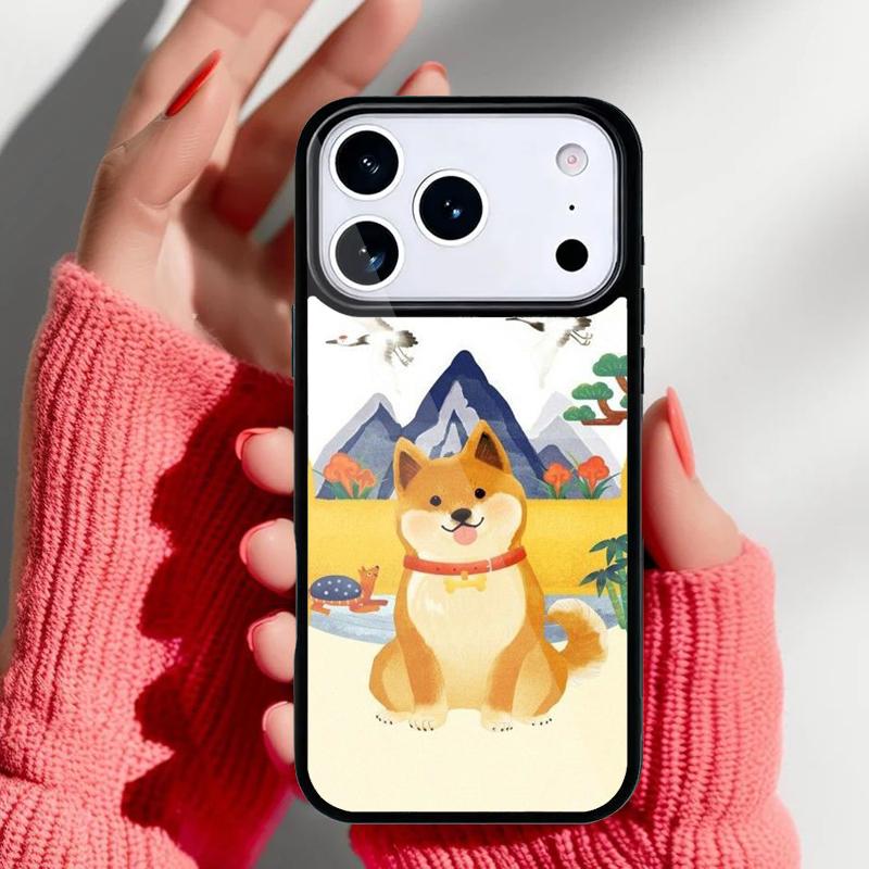 Shiba Inu Cute Cartoon Art Phone Case for iPhone 17 Air 16e 15 14 13 Pro Max Back Cover for 12 11 Pro Coque