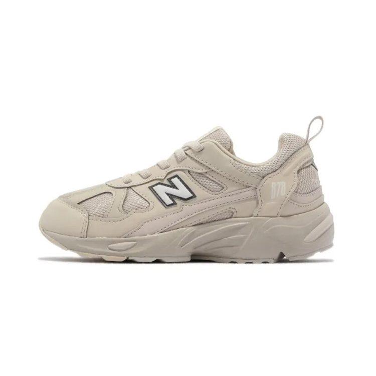 New Balance NB 878 Sports Cushioning, Wear Resistant Low top Kids' Running Shoes Milk Tea Children Aged 3 7 Years Old PV878KOB