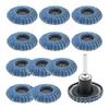 12Pcs 2"" Curved Flap Disc Grit#40-120 Roll Lock Quick Change Sanding Discs 1/4"" Holder for Die Grinder Metal Wood Rust Removal