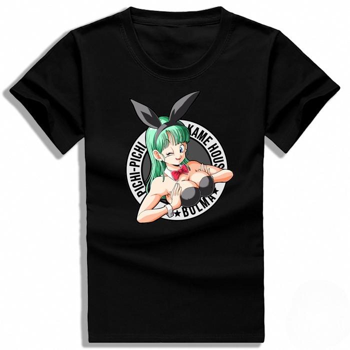 Bandai Dragon Ball Bulma 100 Cotton Short Sleeve Tshirt for Unisex Women Summer